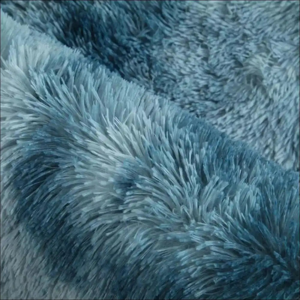 Tapis de chambre à fourrure moderne bleu nuit tapis bleu 