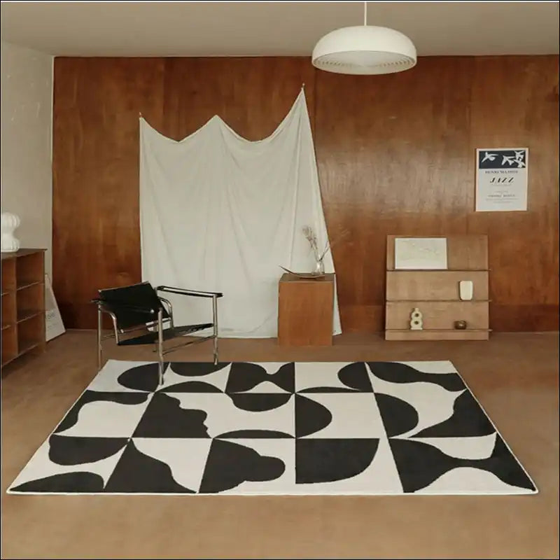 Tapis de salon contemporain Dalmatien Tapis blanc