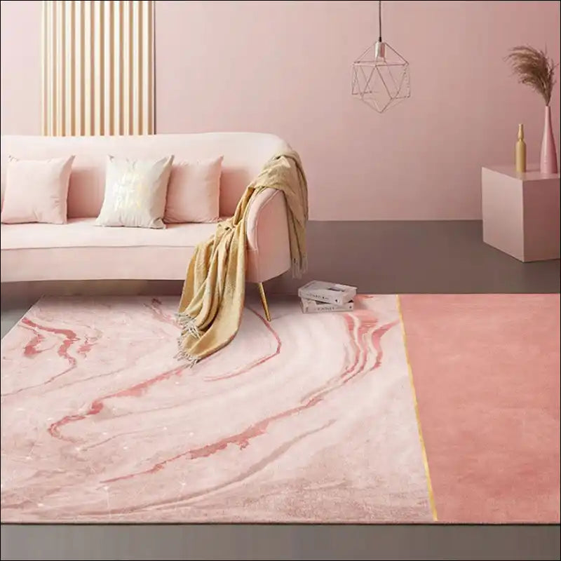 Tapis de salon design rose pale 80x120cm Tapis de chambre