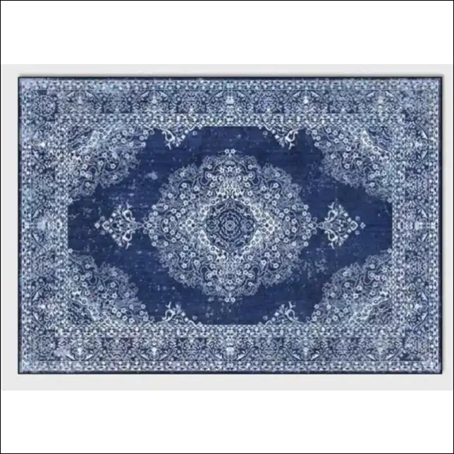 Tapis de salon d’orient bleu persan 60x90cm Tapis bleu