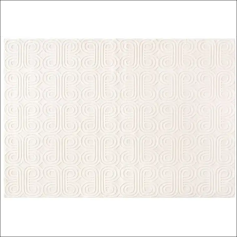 Tapis de salon modern blanc LIGNE / 120x180cm Tapis blanc
