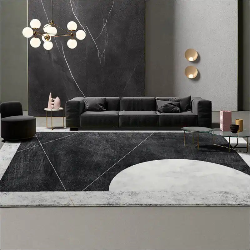 Tapis de salon moderne design gris noir Tapis de salon
