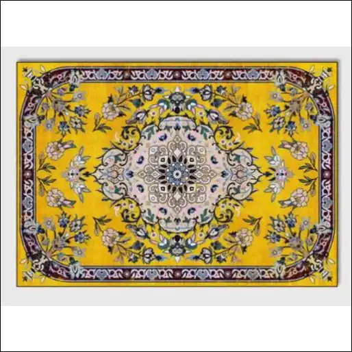 Tapis de salon persan kilim jaune 100x200cm Tapis d’orient
