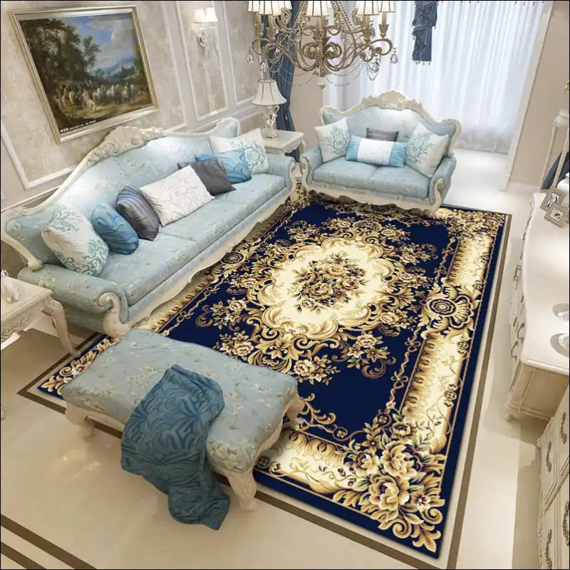 Tapis de salon persan style libanais Tapis bleu