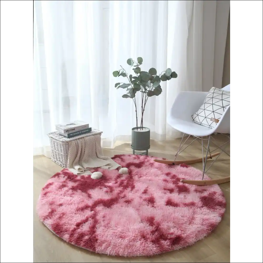 Tapis de sol à fourrure rose Tapis de bureau