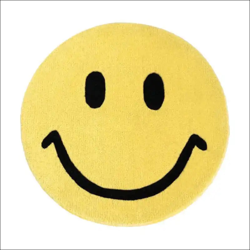 Tapis de sol rond SMILE jaune JAUNE / ⌀80cm Tapis chambre 