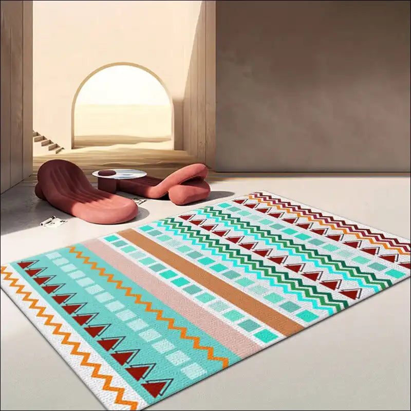 Tapis de salon berbère à motif ethnique coloré 100x160cm 