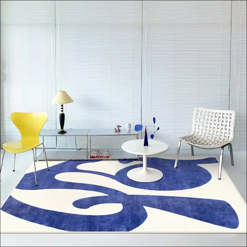 Tapis de salon moderne design classique Tapis bleu