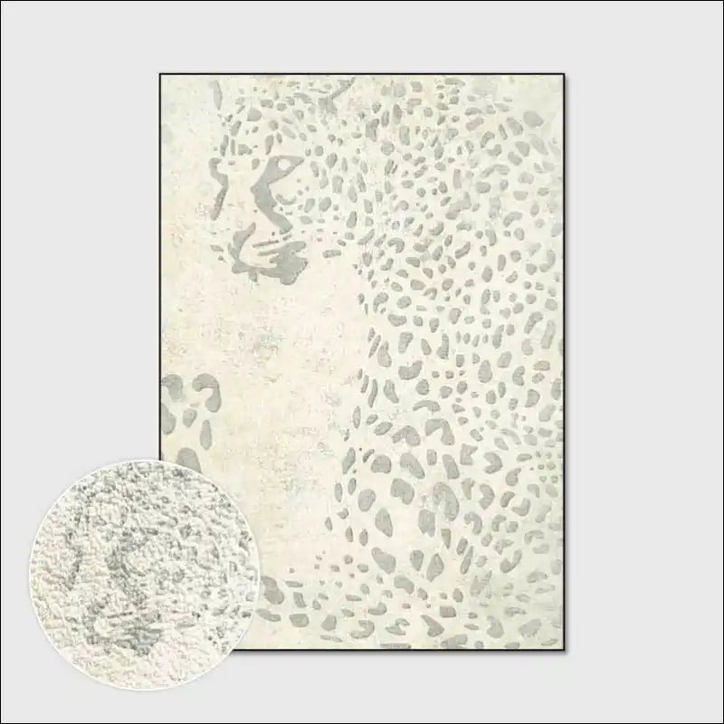 Tapis de salon moderne imprimé léopard BLANC / 60x200cm 