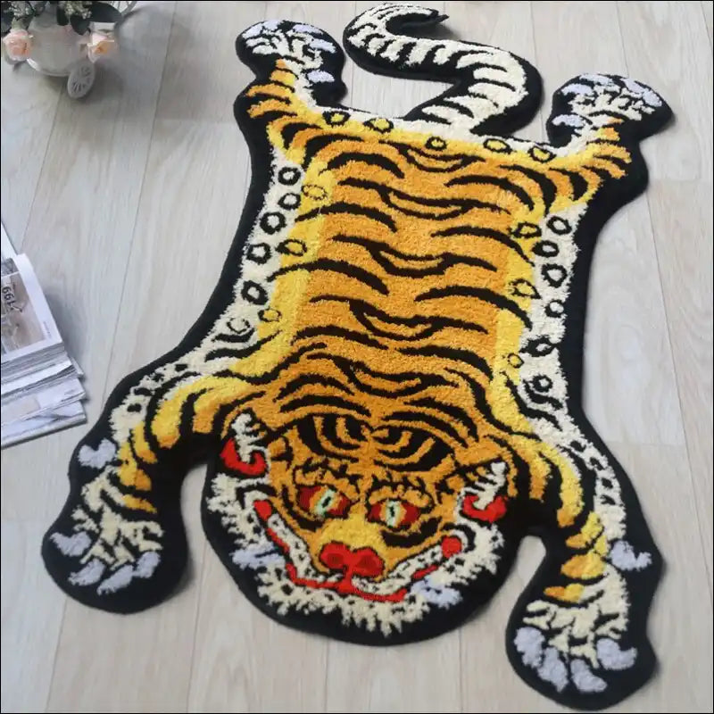 Tapis de sol à fourure tigre japonais Tapis de bureau