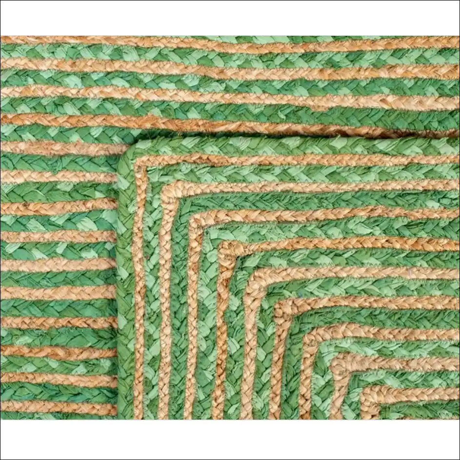 Tapis en jute naturel rectangulaire vert Tapis jute
