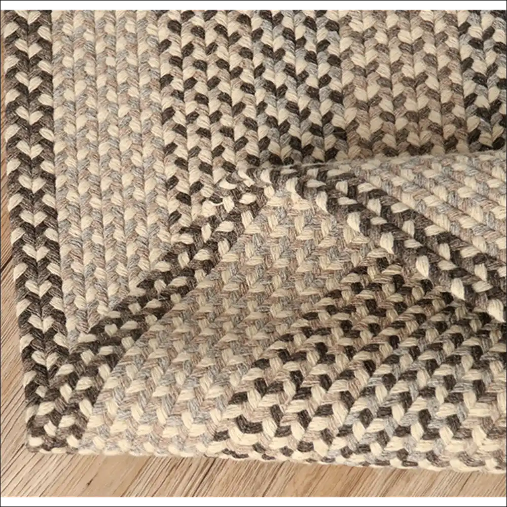 Tapis en laine naturel ovale 90x150cm Tapis gris