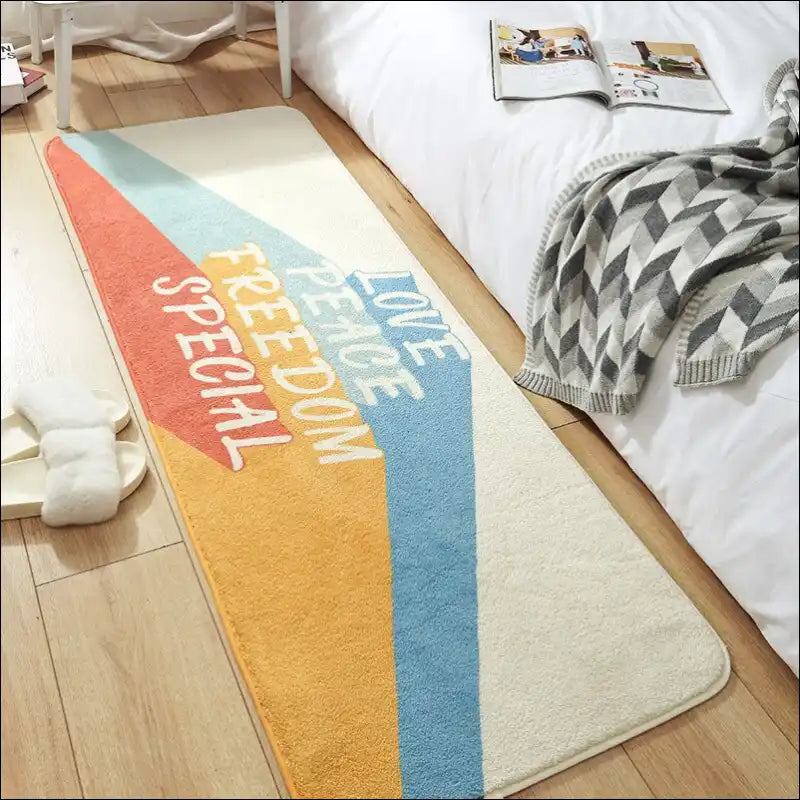 Tapis rectangulaire multicolore PEACE & LOVE 40x120cm Tapis 