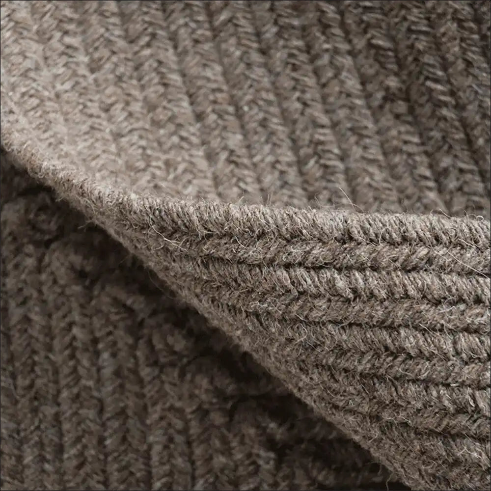 Tapis rond en laine naturel ovale Tapis gris
