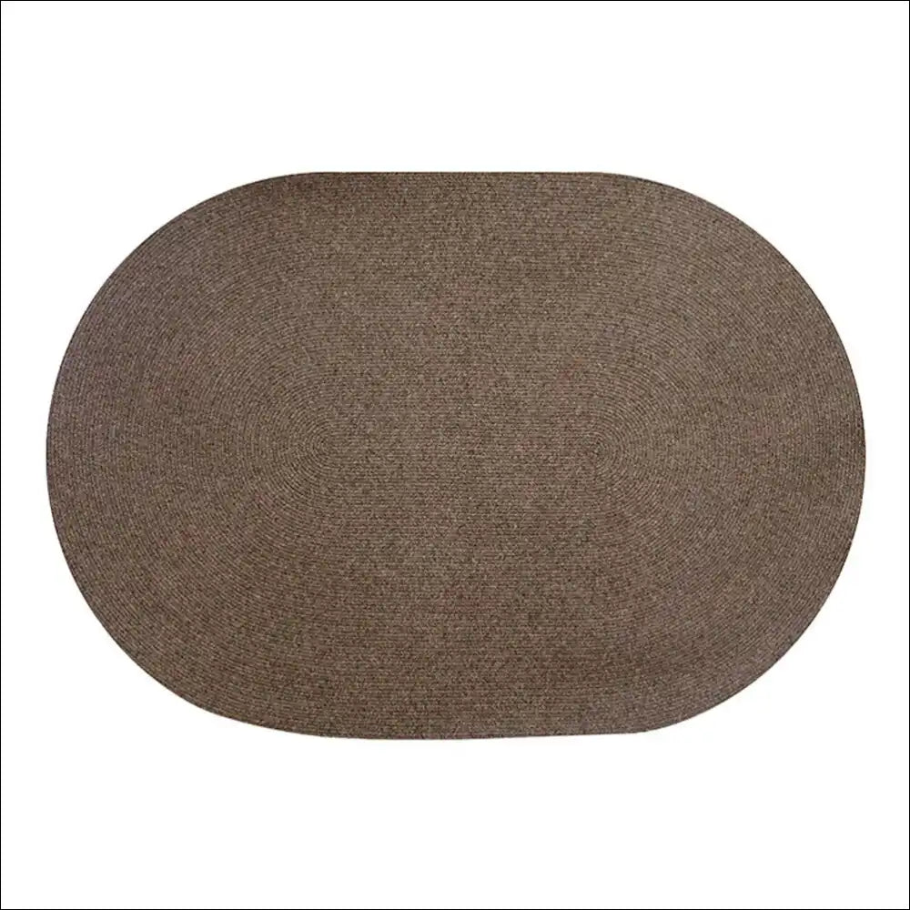 Tapis rond en laine naturel ovale CAFE / 90x150cm Tapis gris